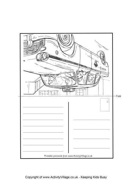 New York Taxi postcard
