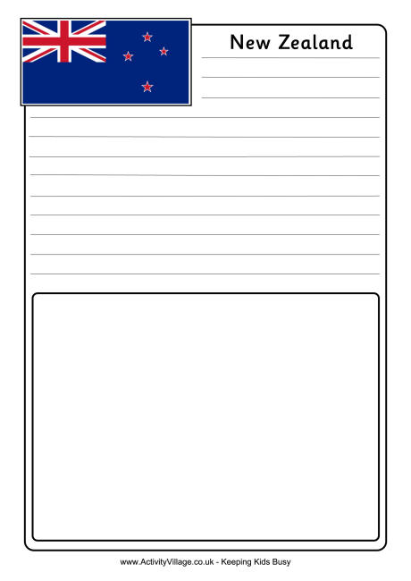 New Zealand notebooking page