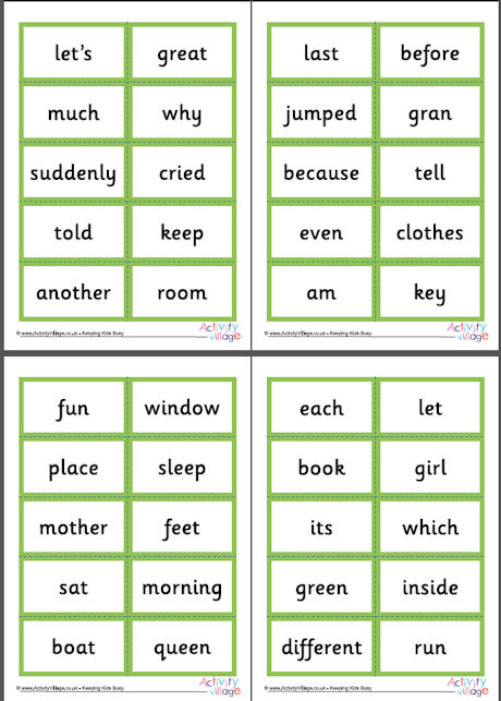 Next 200 common word cards 2