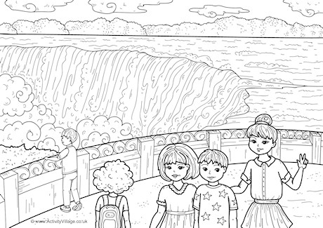 Niagara Falls Colouring Page 2