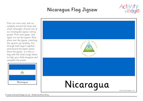 Nicaragua Flag Jigsaw Nicaragua Flag Jigsaw