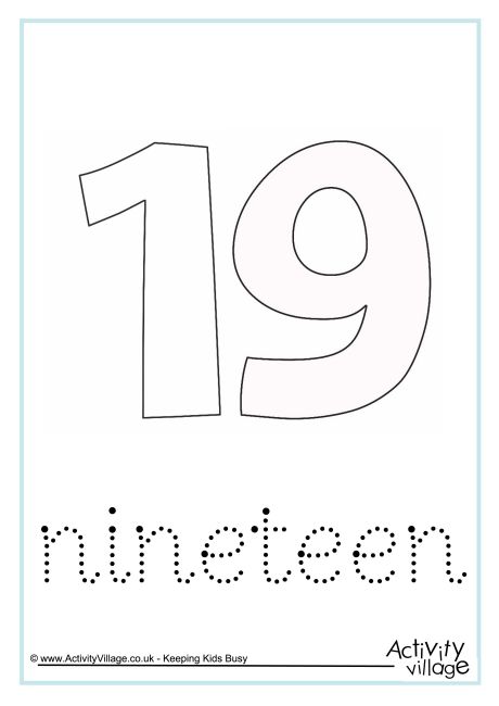 Nineteen Word Tracing