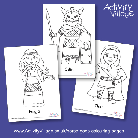 Norse gods colouring pages