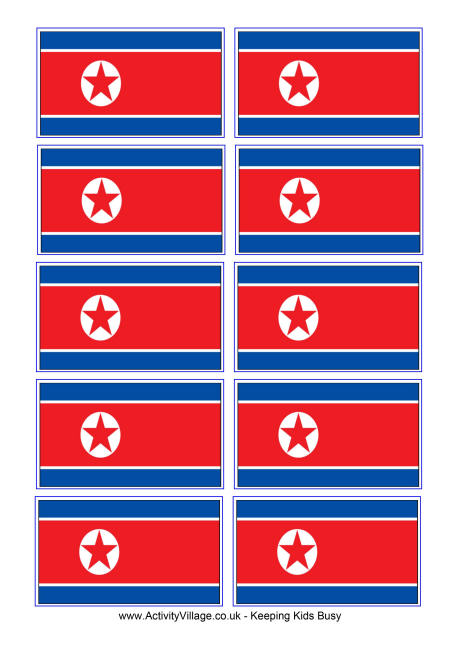 North Korea flag printable