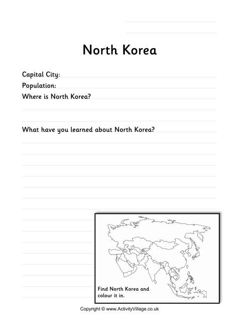 North Korea Worksheet