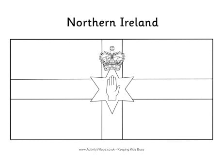 Northern Ireland Flag Colouring Page