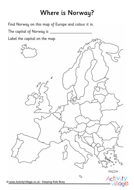 Norway Location Worksheet