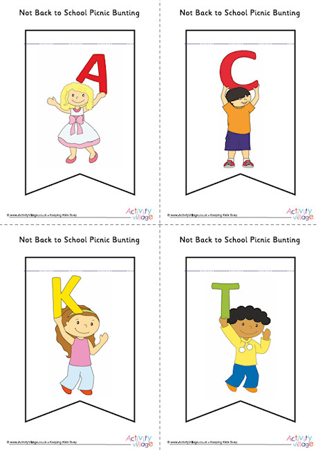 Not Back To School Picnic Bunting