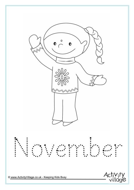 November word tracing
