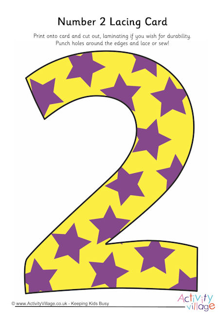 Number 2 lacing card