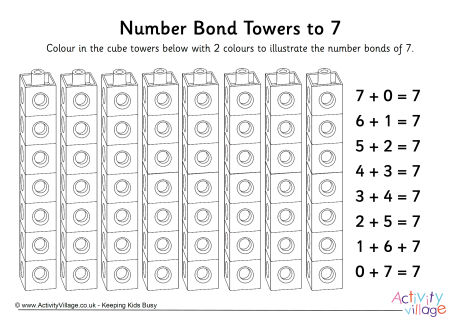 Number bond tower worksheets Number bond tower worksheets