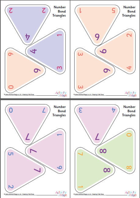 Number bond triangles Number bond triangles