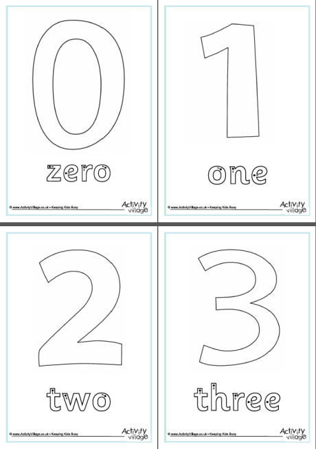 Number word finger tracing worksheets 0 to 10