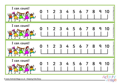 Number line 0-10 - kids