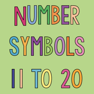 Number Symbols 11 to 20