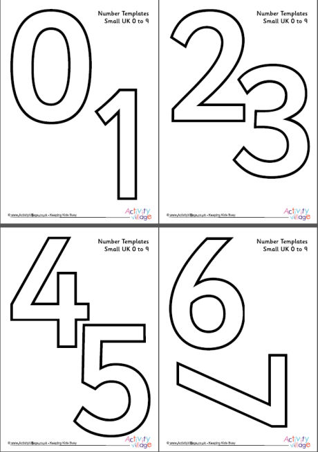 number templates 0 to 9 small take a number template
