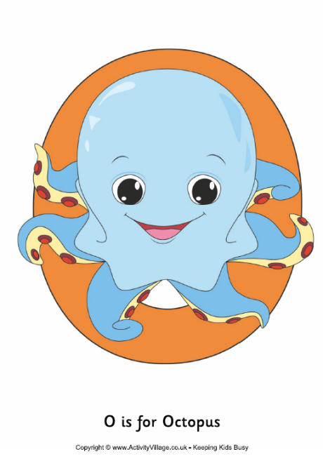 O is for octopus poster