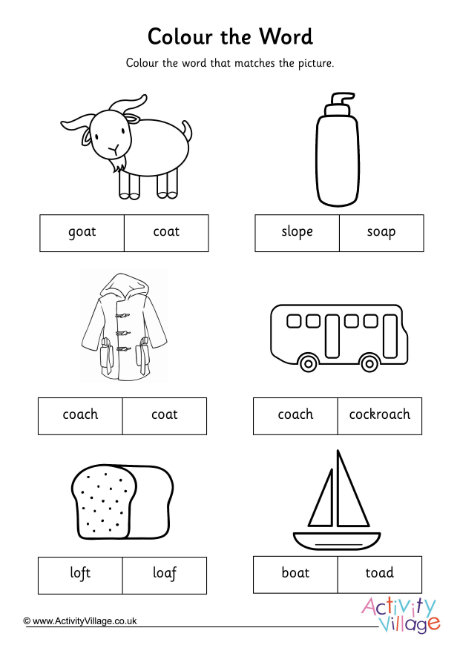 Oa Digraph Colour The Word