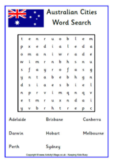 Oceania Word Searches
