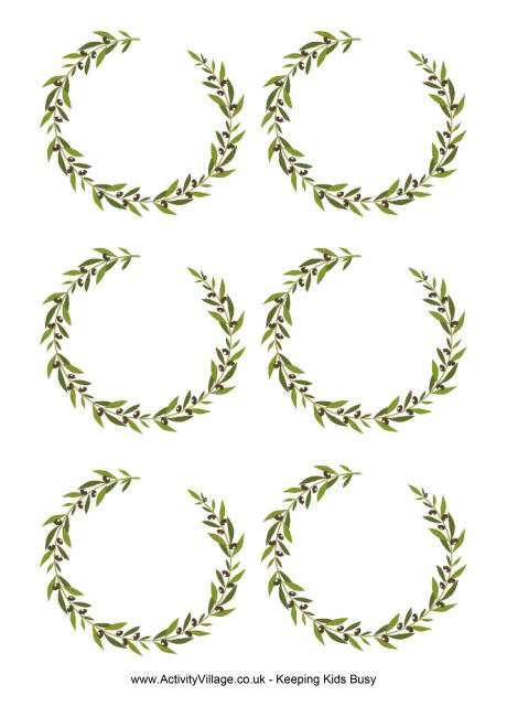 Olive wreath writing frames 