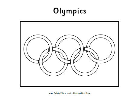olympic flag colouring page