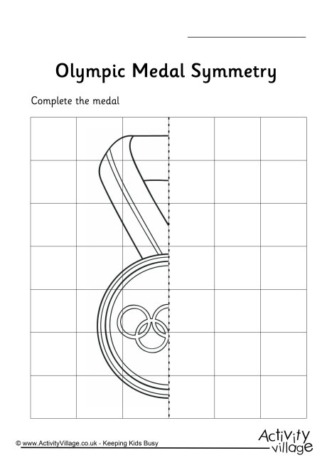 Olympic medal symmetry worksheet