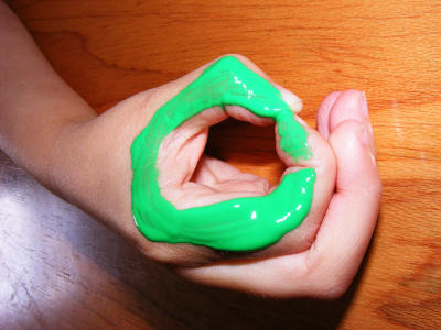 Olympic rings handprint - painting our hands!