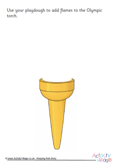 Olympic torch playdough mat