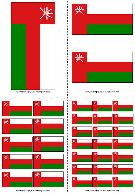 Oman Flag Printable