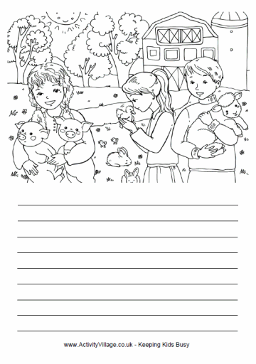 On the farm story paper