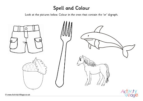 Or Digraph Spell And Colour