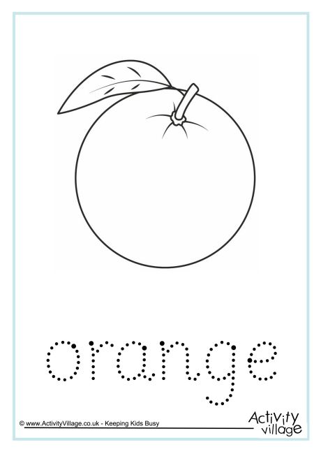 Orange Word Tracing