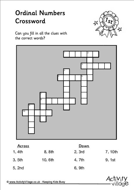 Number Crossword Puzzle