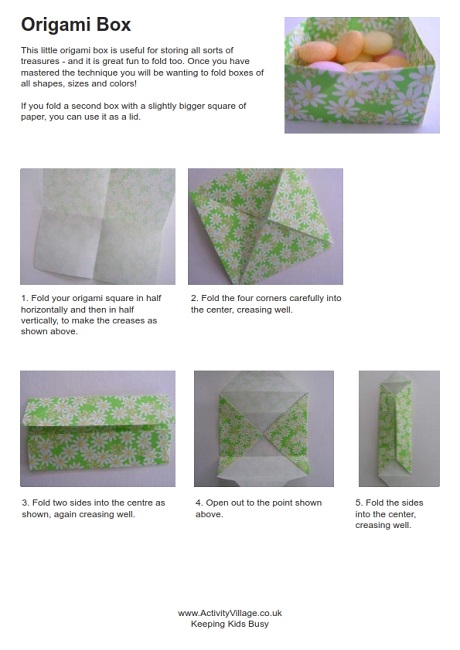 Origami box instructions Origami box instructions