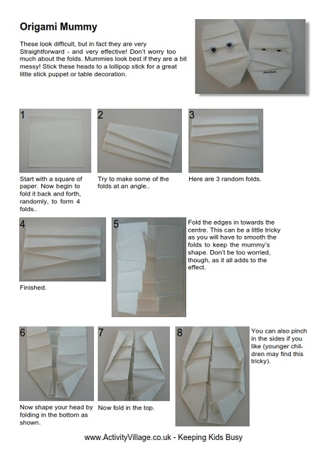 Origami mummy instructions Origami mummy instructions
