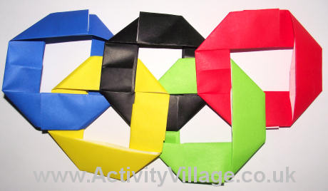 Origami Olympic rings