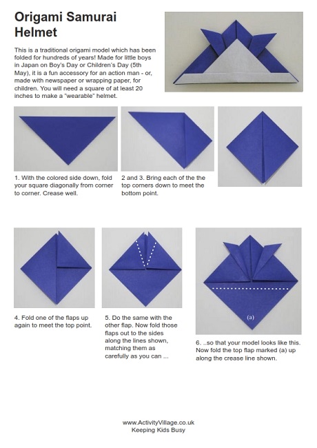 Origami samurai helmet instructions Origami samurai helmet instructions