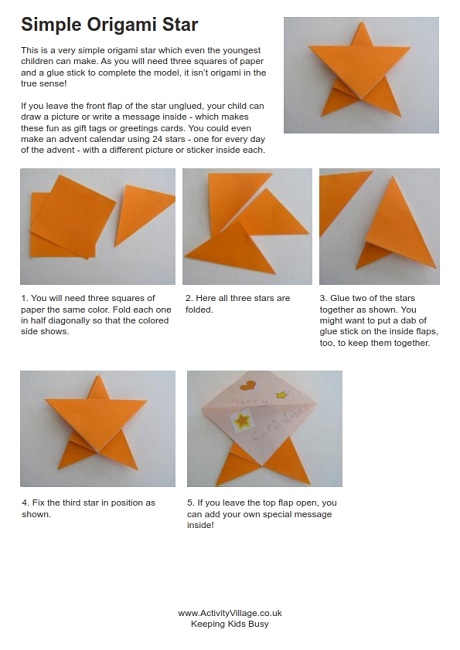 Origami star instructions Origami star instructions