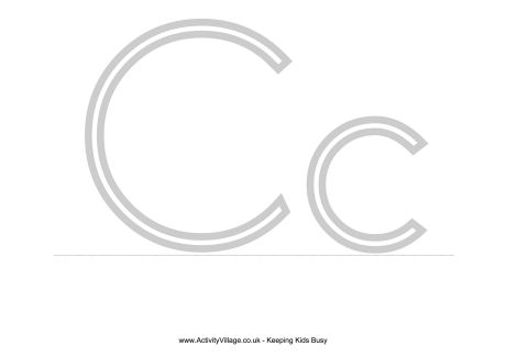 Outline alphabet C