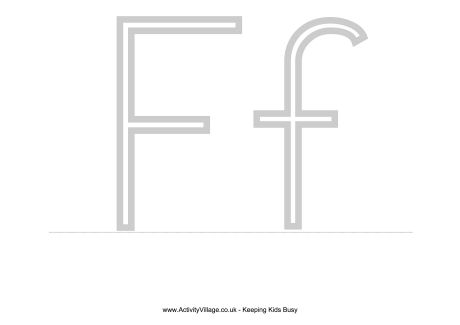 Outline alphabet F