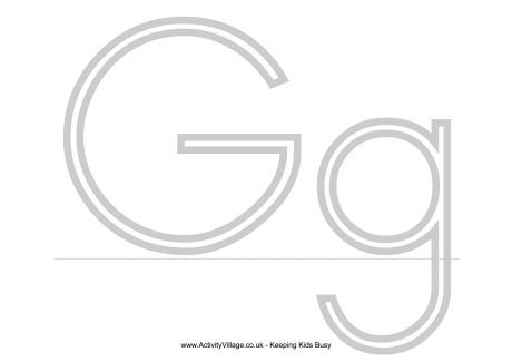Outline alphabet G