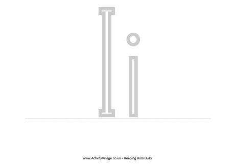 Outline alphabet I