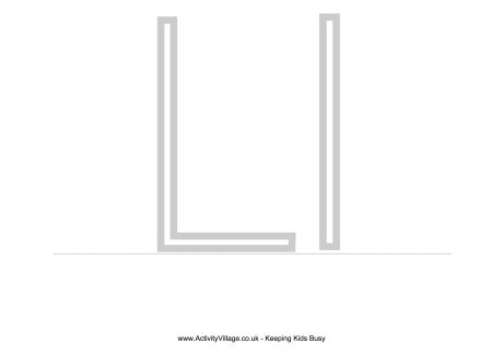 Outline alphabet L