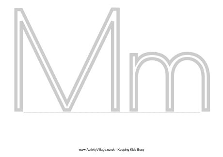 Outline alphabet M