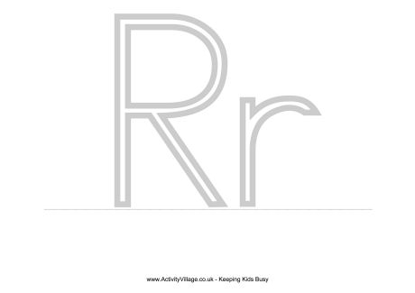 Outline alphabet R