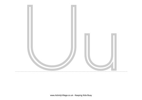 Outline alphabet U
