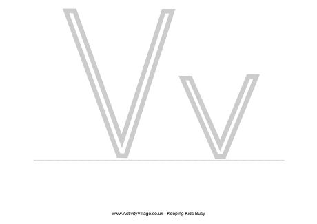 Outline alphabet V
