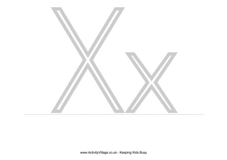 Outline alphabet X