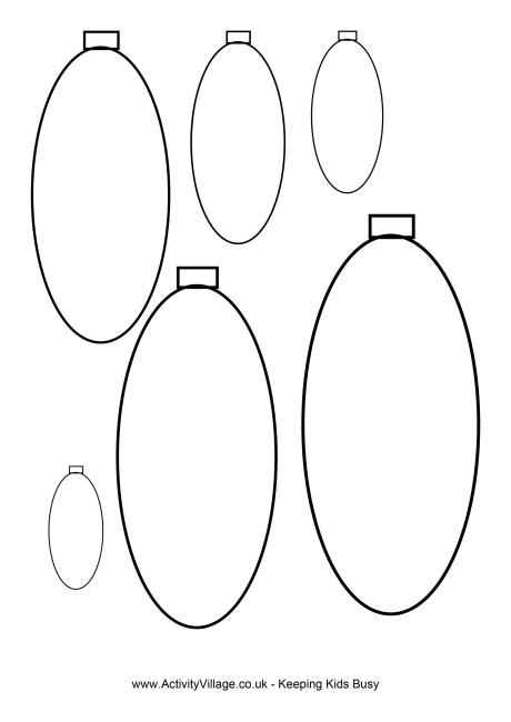 Oval baubles template