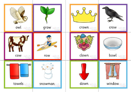 Ow Alternative Pronunciation Sorting Game Ow Alternative Pronunciation Sorting Game